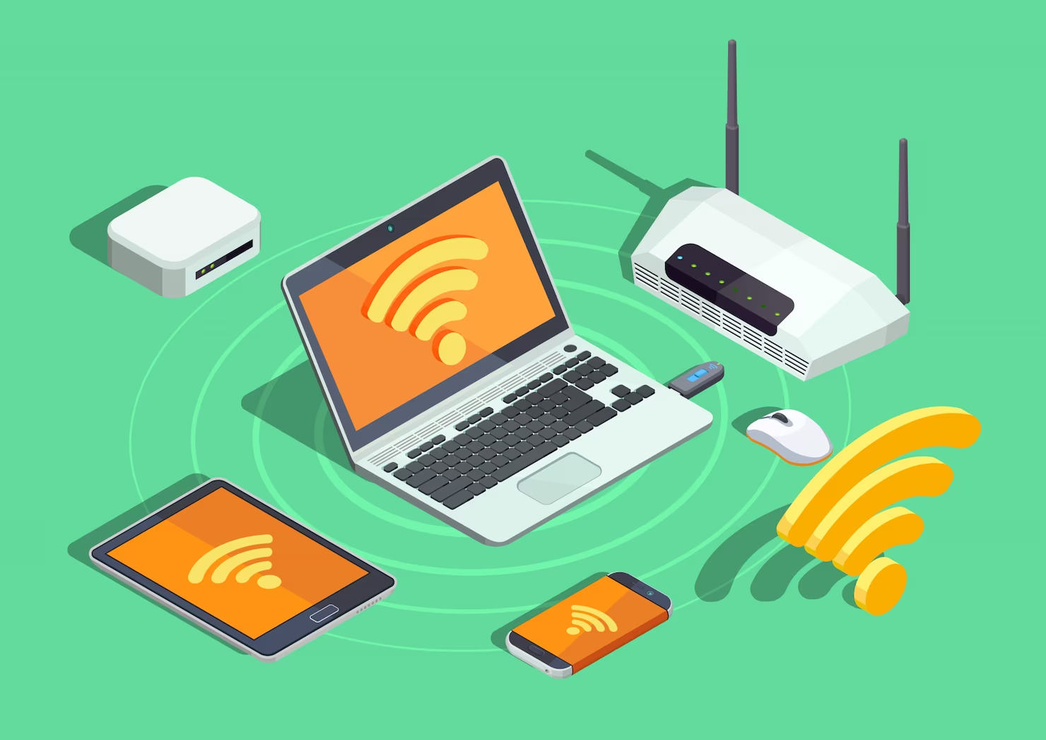 The 2.4GHz of Bluetooth and Wi-Fi